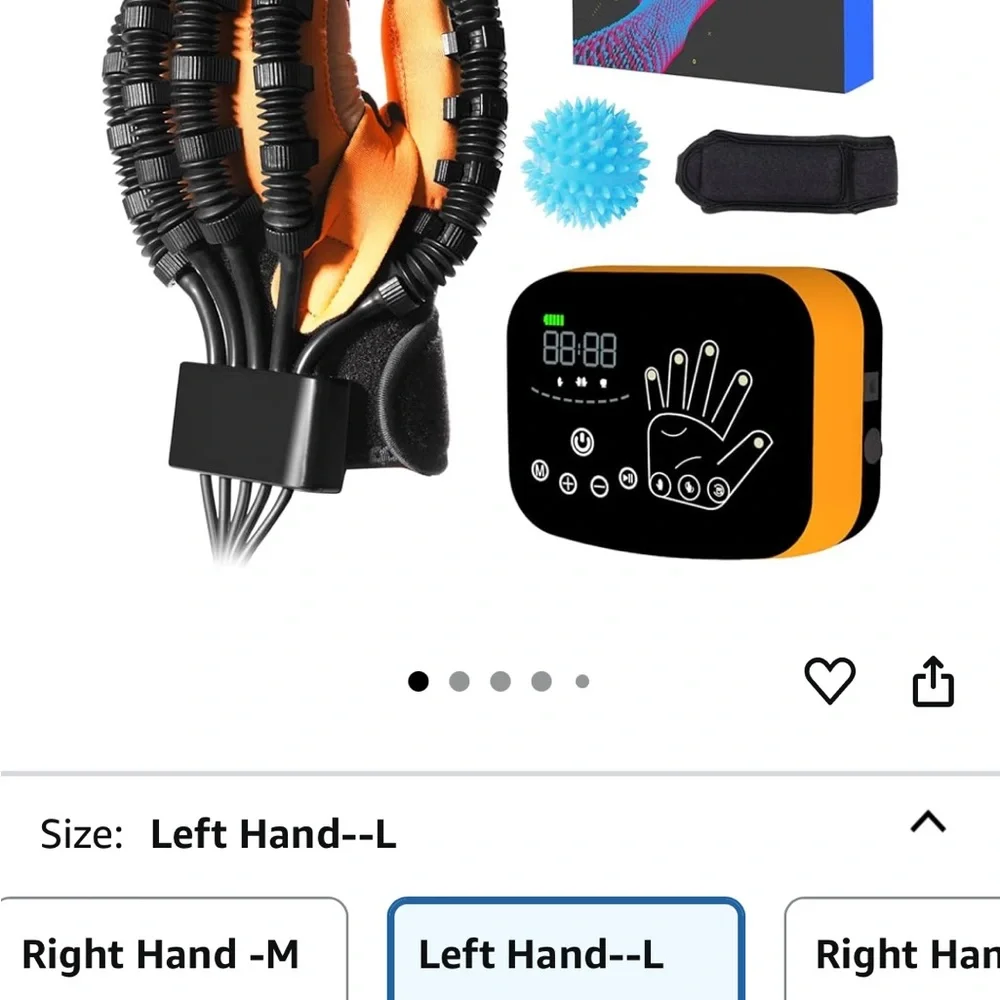 Upgraded rehability robot gloves left hand large new